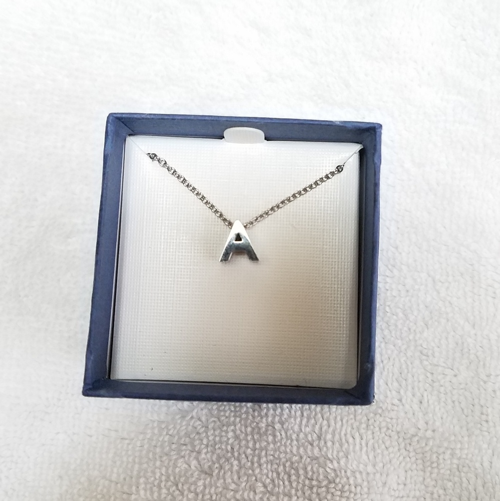 Brand New Letter A Sterling Silver Chain Necklace
